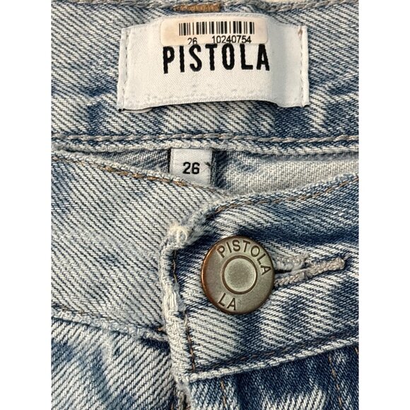 Pistola Charlie High Rise Straight Jeans in Hysteria Distressed 26 Womens denim - Picture 10 of 16